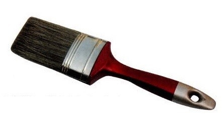 Gepersonaliseerde polyester bakstenen verfkwast met witte haren 50 mm