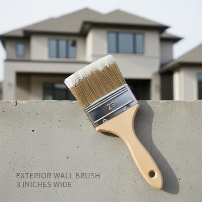 3 inch Borstelbreedte Buitenmuurverfborstel Houten handgreep Ideaal voor gladde dekking op grote oppervlakken en buitenmuren